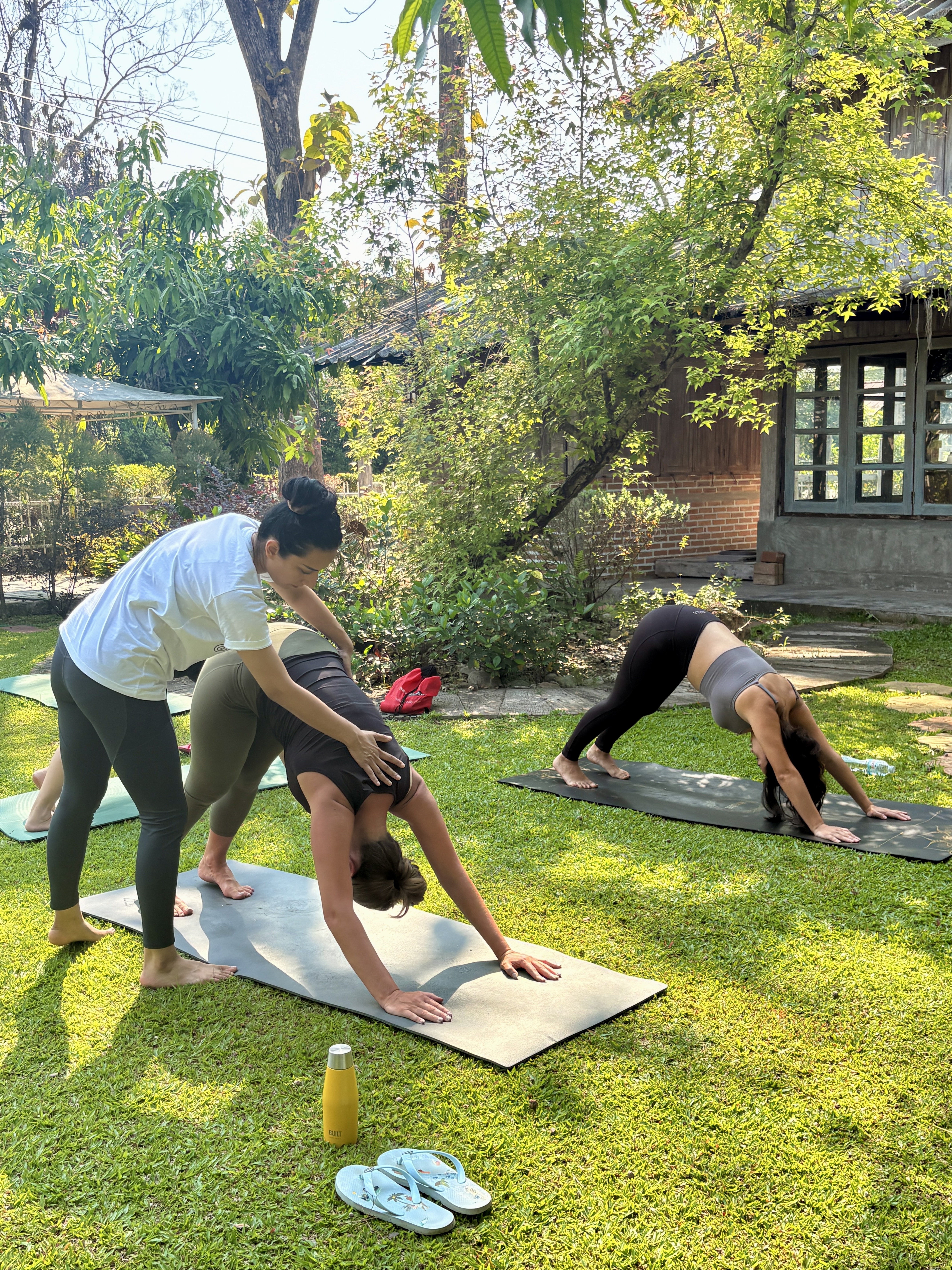 Yoga asana practice session